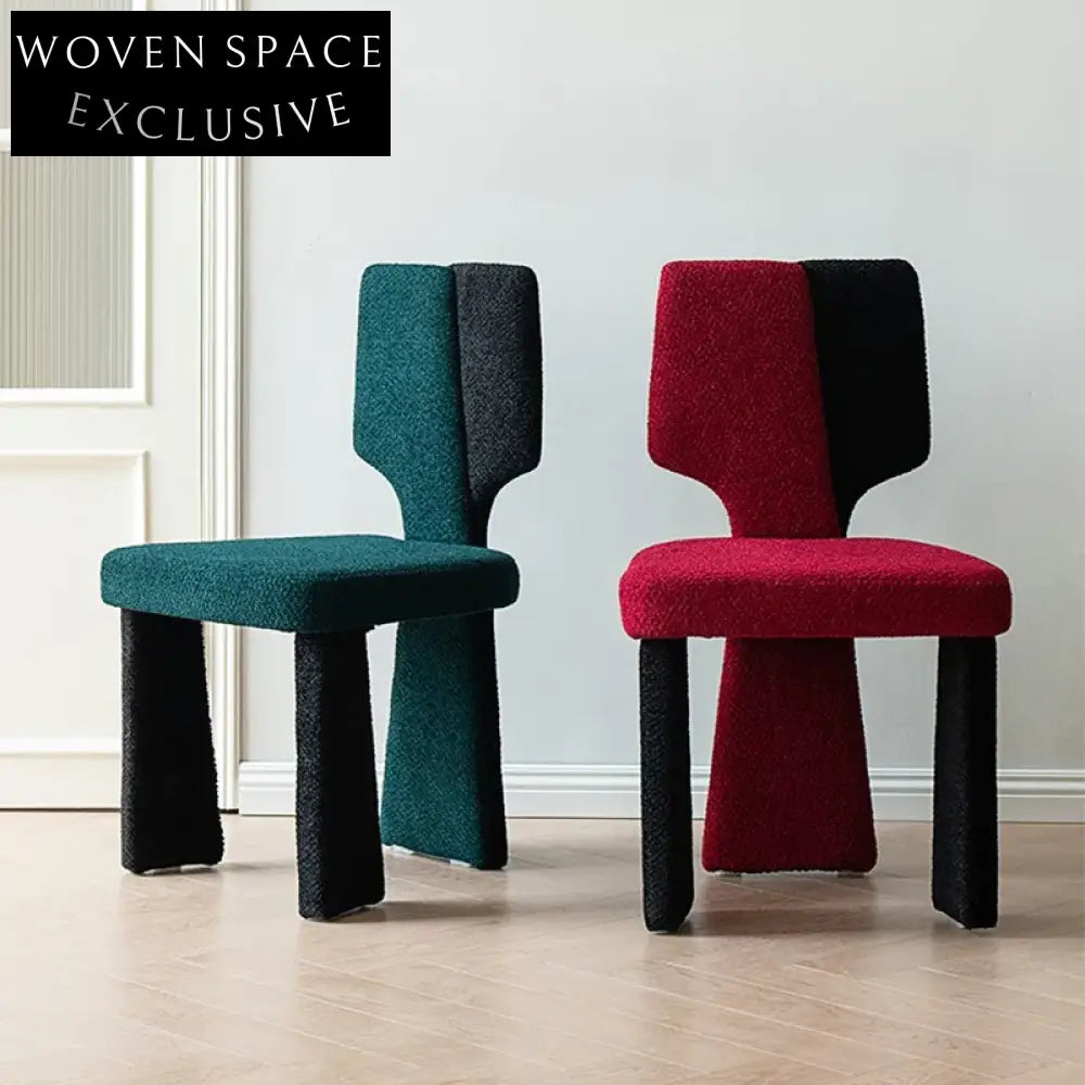 Contemporary Nordic Upholstered Fabric Dining Chair for Modern Homes