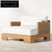 Contemporary Outdoor Modular Sectional Sofa Set with Teak Wood and Wicker