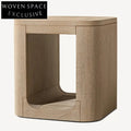 Contemporary Outdoor Teak Wood Round Tea Table with Hidden Storage