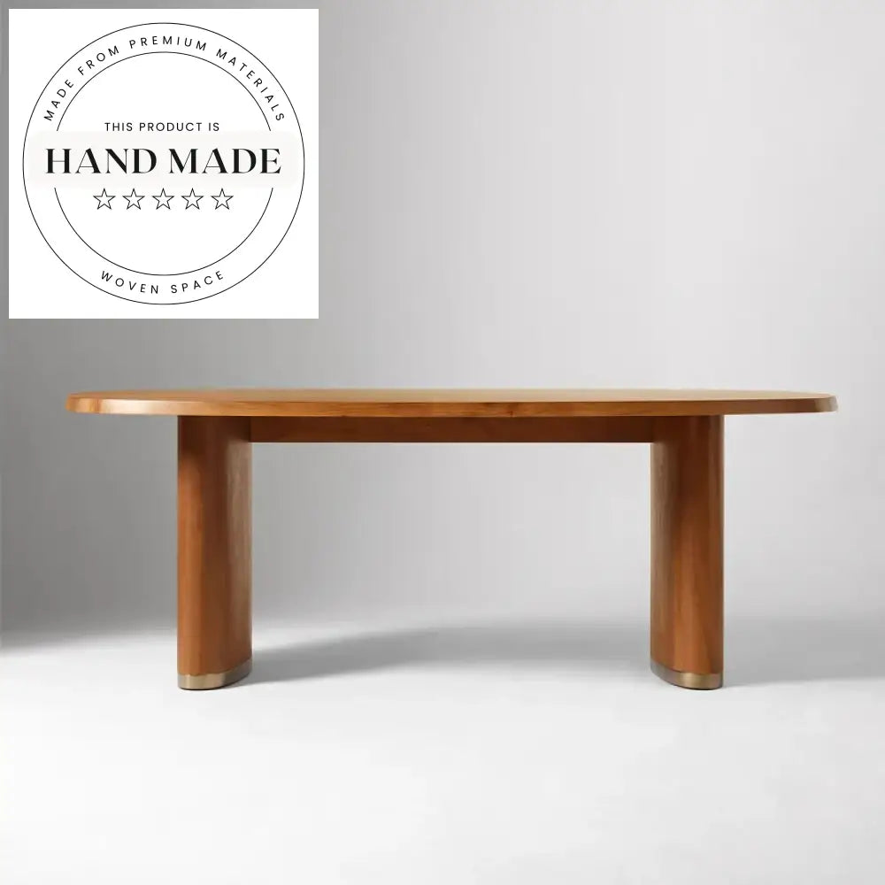 Contemporary Oval Solid Wood Natural Pine Luxury Large Dining Table