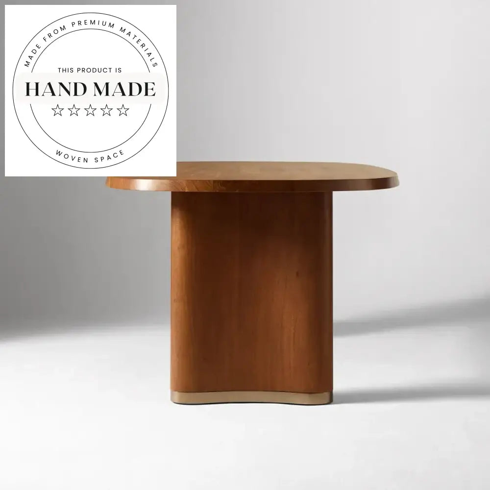 Contemporary Oval Solid Wood Natural Pine Luxury Large Dining Table