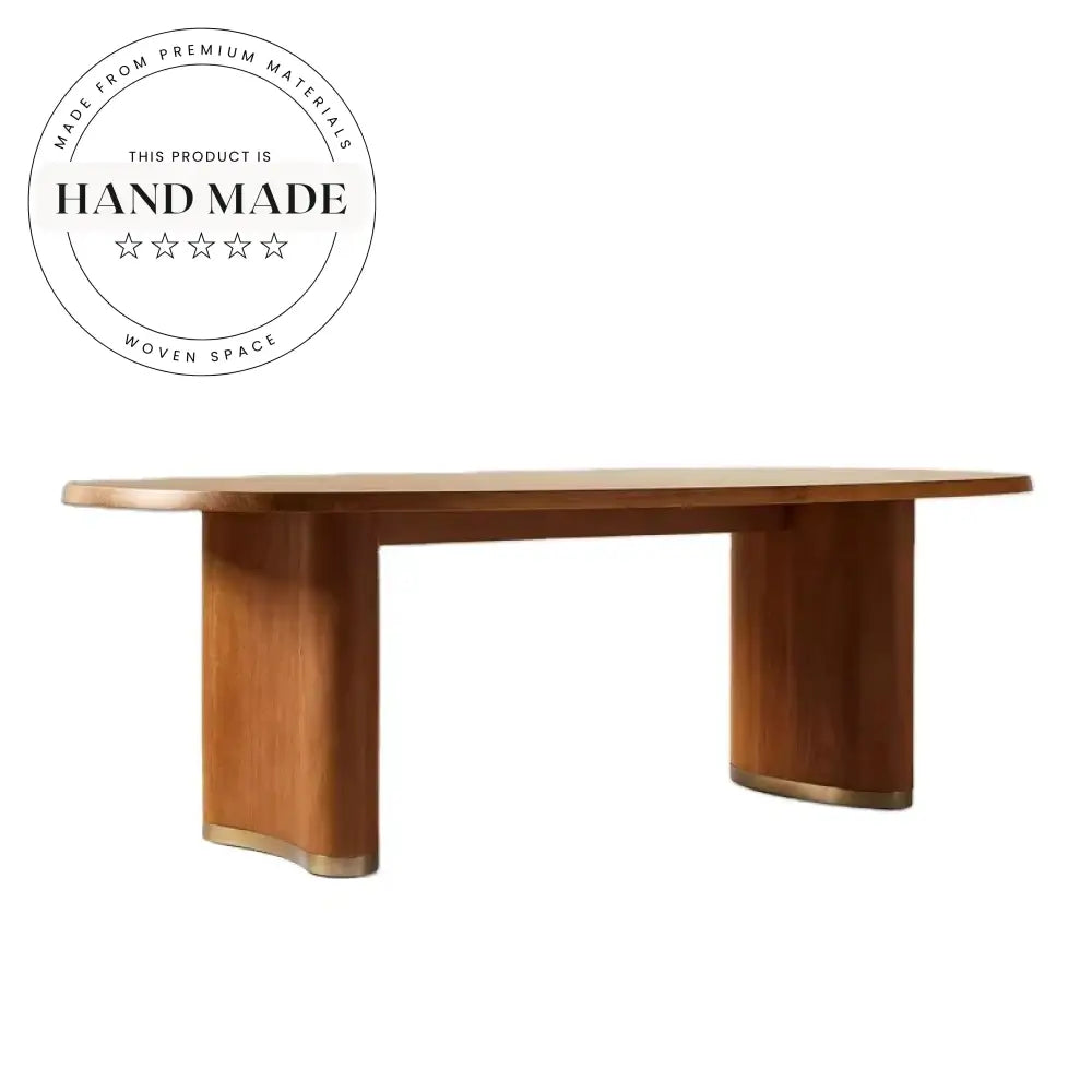 Contemporary Oval Solid Wood Natural Pine Luxury Large Dining Table