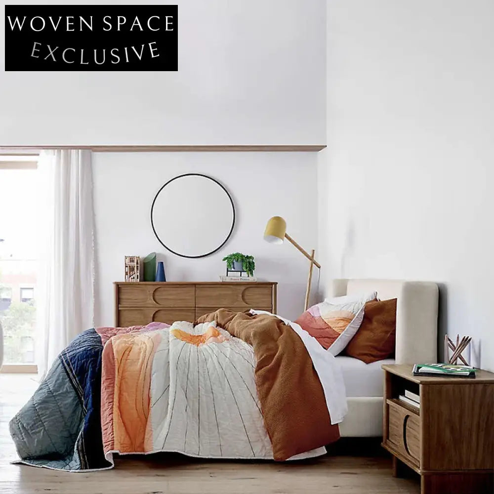 Contemporary Plywood Bedside Table with Drawers, Wooden Top, Simple Design