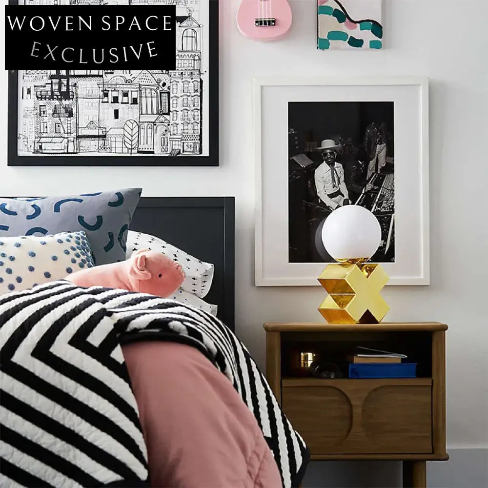 Contemporary Plywood Bedside Table with Drawers, Wooden Top, Simple Design