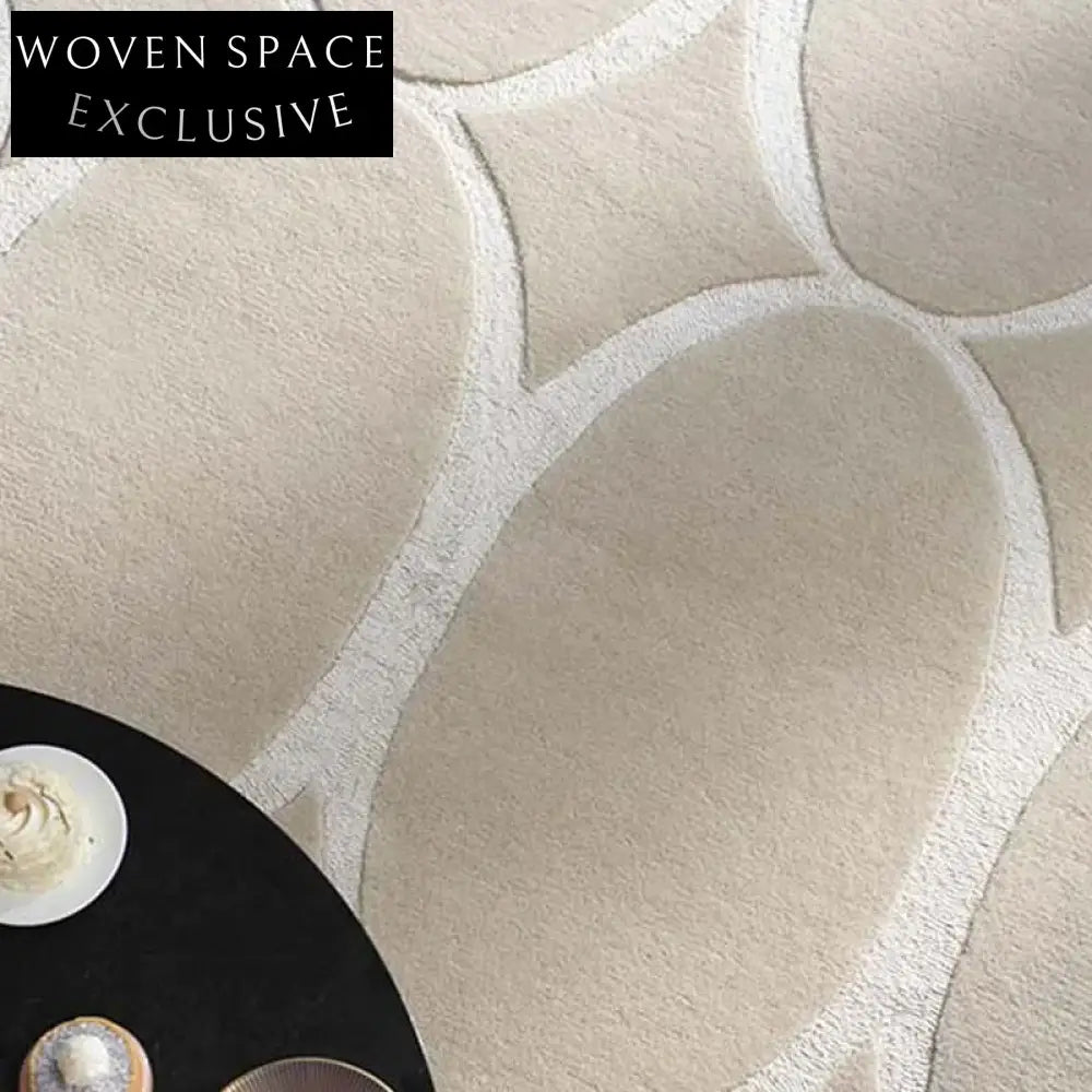 Contemporary Polyester Area Rug for Living Room Bedroom Artistic Design