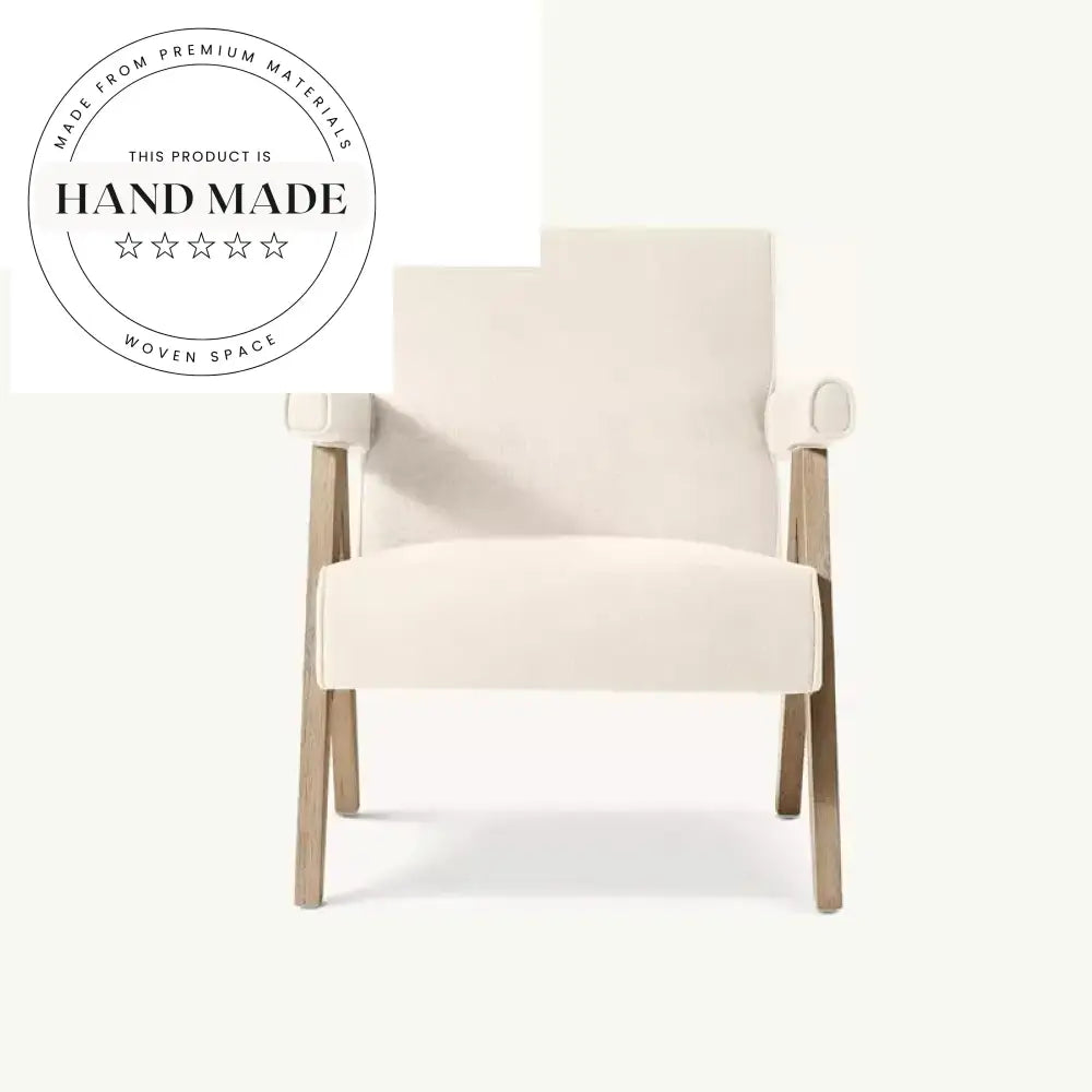 Contemporary Retro Fabric Armchair for Living, Reading, & Leisure
