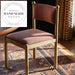 Contemporary Retro Natural Wood Oak Upholstered Dining Chair