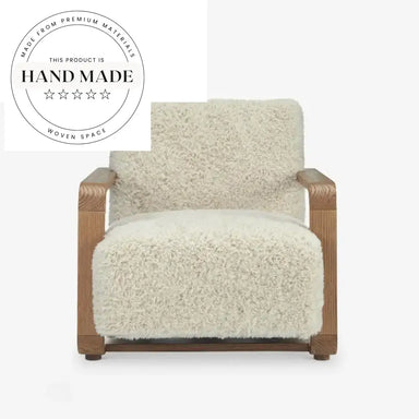 Contemporary Retro Solid Wood Fabric Leisure Armchair for Living Room Comfort