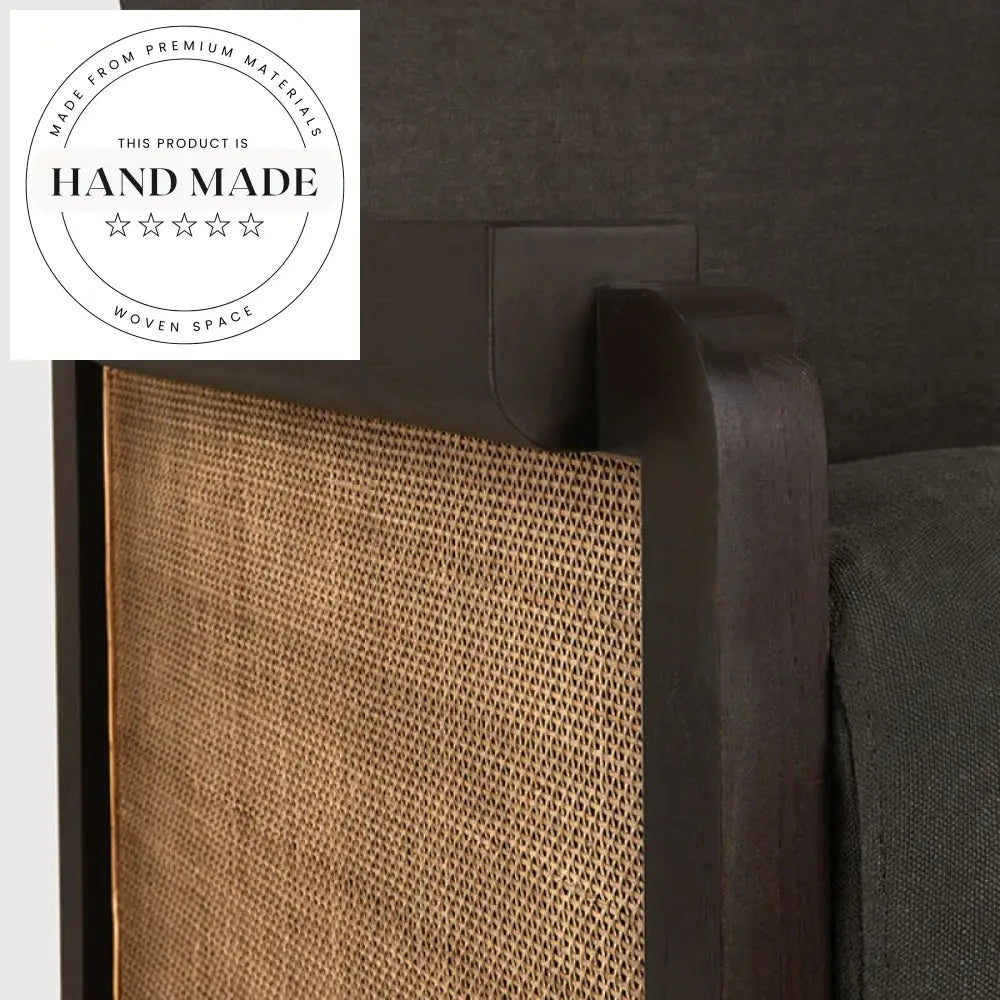 Contemporary Retro Solid Wood Fabric Upholstered Living Room Accent Chair