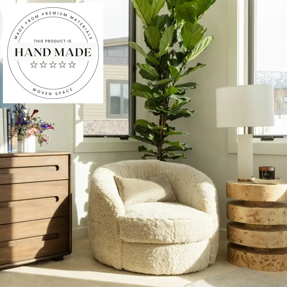 Contemporary Round Burl Wood Retro Classic Sofa Accent Side Table