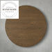 Contemporary Round Deep Walnut Solid Wood 8 Seat Dining Table