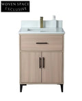Contemporary Single Sink Plywood Bathroom Vanity Cabinet with Soft-Close Drawers