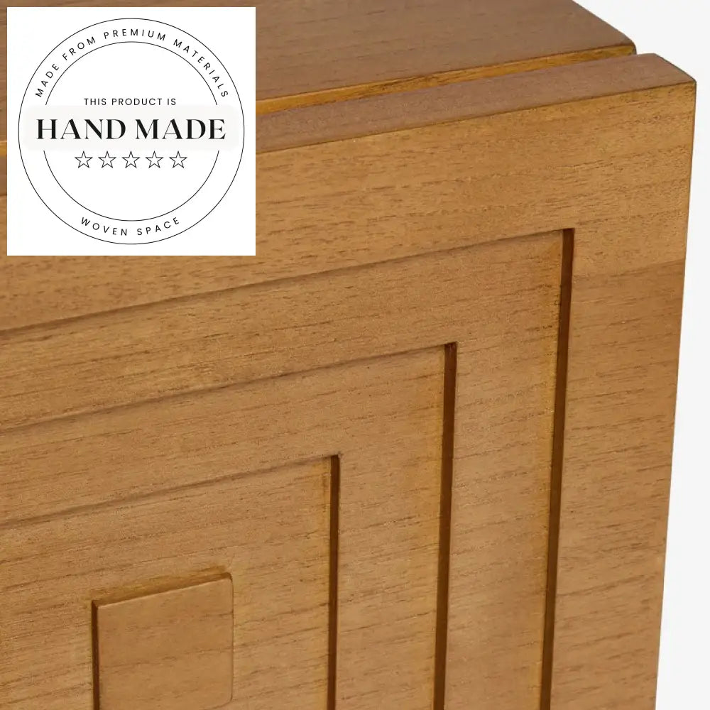 Contemporary Solid Oak Wood Bedside Table with Storage Drawer Nightstand