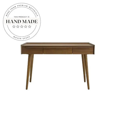 Contemporary Solid Walnut Wood Computer Writing Storage Drawer Office Desk