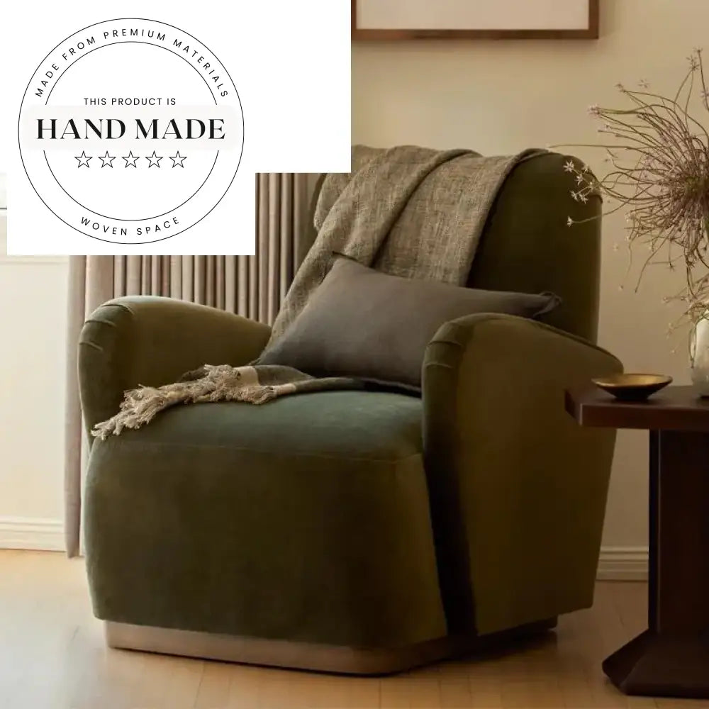 Contemporary Solid Wood Accent Armchair, Retro Living Room Leisure Recliner Chair