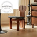 Contemporary Solid Wood Leather Seat Restaurant Dining Chair