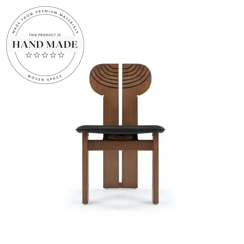 Contemporary Solid Wood Leather Seat Restaurant Dining Chair