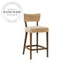 Contemporary Solid Wood Velvet Upholstered Swivel Bar Counter Chair