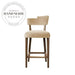 Contemporary Solid Wood Velvet Upholstered Swivel Bar Counter Chair