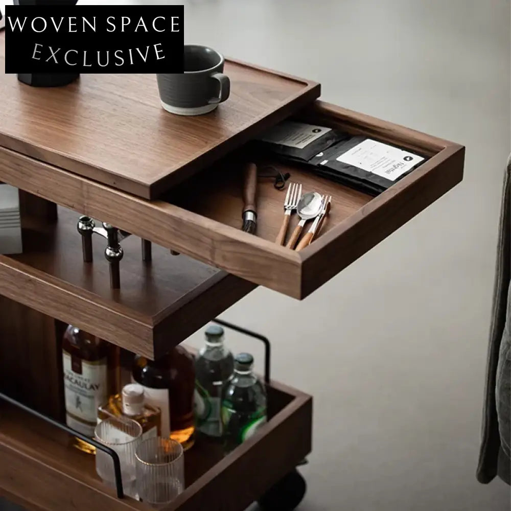 Contemporary Stainless Steel Wood Veneer Storage Modern Home Hotel Coffee Table