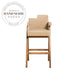 Contemporary Swivel Velvet Fabric Solid Wood Counter Bar Stool