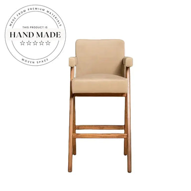 Contemporary Swivel Velvet Fabric Solid Wood Counter Bar Stool