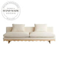 Contemporary Tufted Linen Fabric Upholstered Modern Living Room Sofa