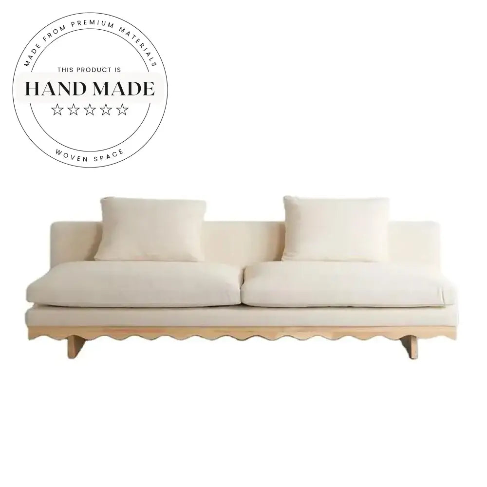 Contemporary Tufted Linen Fabric Upholstered Modern Living Room Sofa