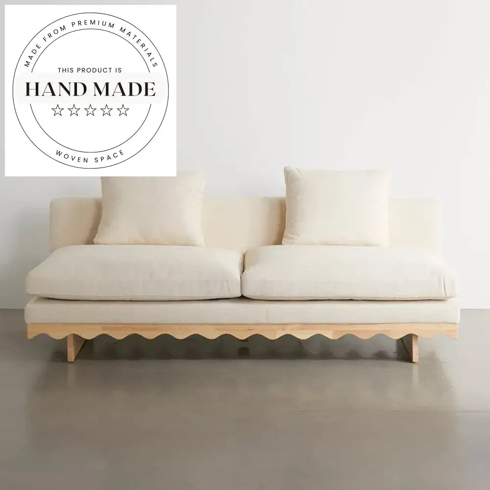 Contemporary Tufted Linen Fabric Upholstered Modern Living Room Sofa