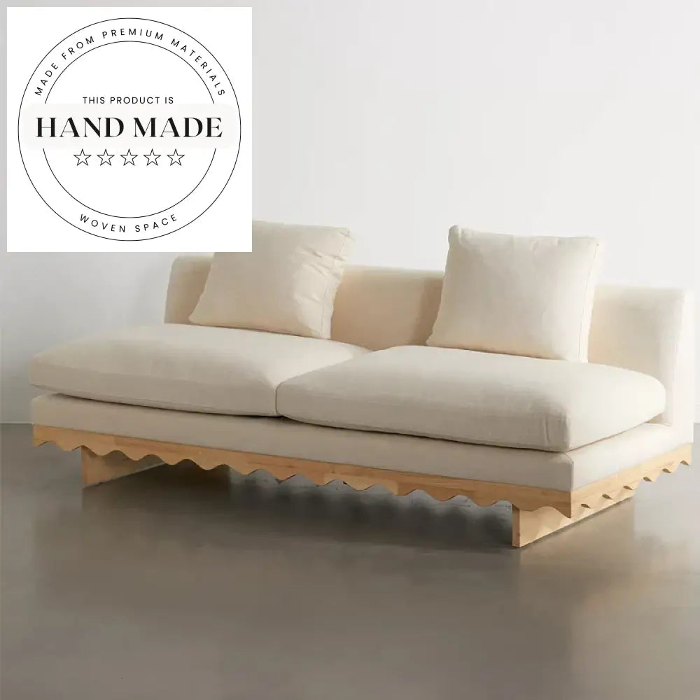 Contemporary Tufted Linen Fabric Upholstered Modern Living Room Sofa