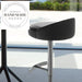 Contemporary Upholstered Metal Bar Stool with Stainless Steel Base, Bar Stool