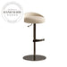 Contemporary Upholstered Metal Bar Stool with Stainless Steel Base, Bar Stool