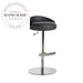 Contemporary Upholstered Metal Bar Stool with Stainless Steel Base, Bar Stool