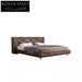 Contemporary Upholstered Platform Bed with Larch Wood Frame, High Rebound Sponge