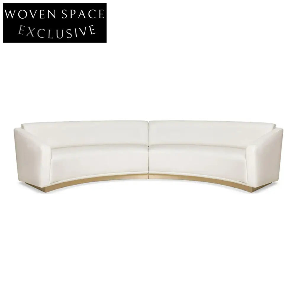 Contemporary Velvet 2-Seater Curved Armchair Couch for Stylish Interiors