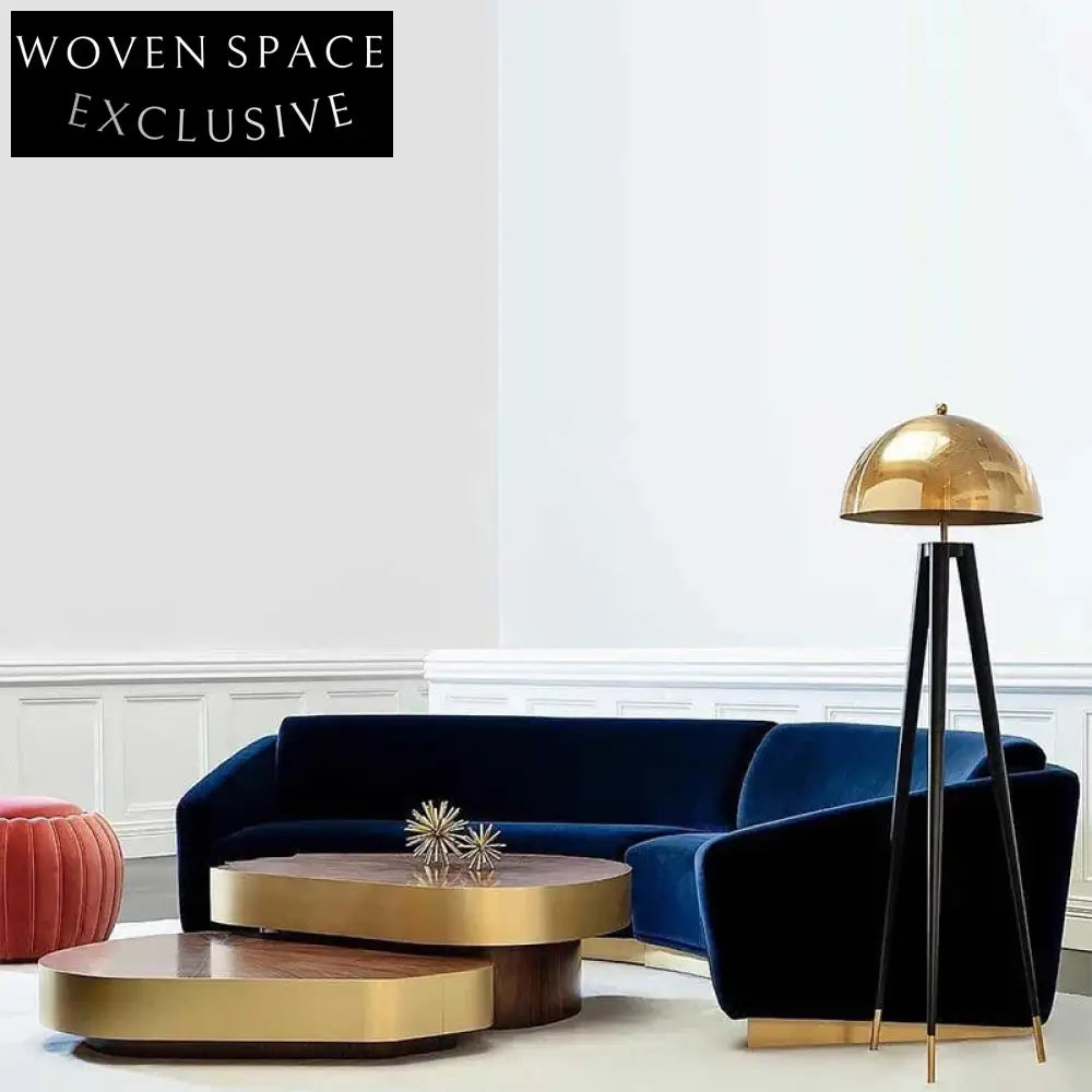 Contemporary Velvet 2-Seater Curved Armchair Couch for Stylish Interiors