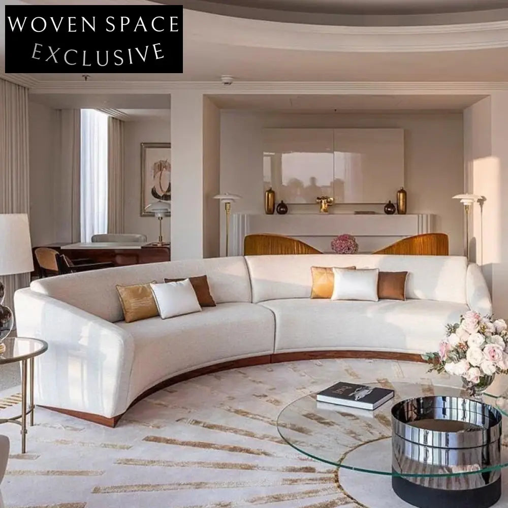 Contemporary Velvet 2-Seater Curved Armchair Couch for Stylish Interiors