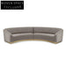 Contemporary Velvet 2-Seater Curved Armchair Couch for Stylish Interiors