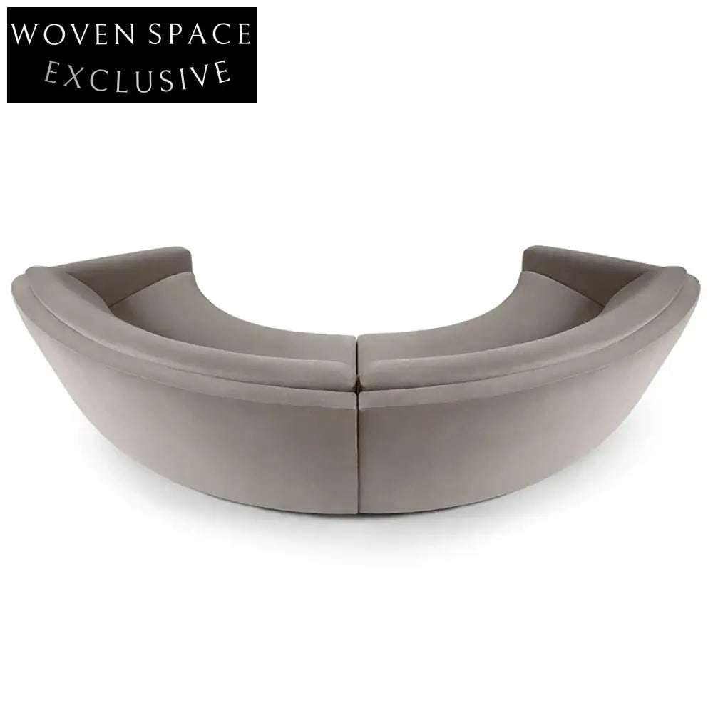 Contemporary Velvet 2-Seater Curved Armchair Couch for Stylish Interiors