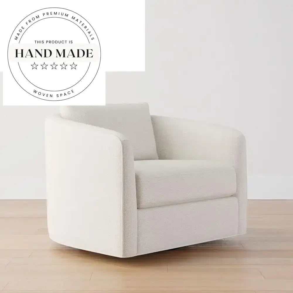 Contemporary Velvet Fabric Swivel Lounge Armchair for Modern Living Room Spaces