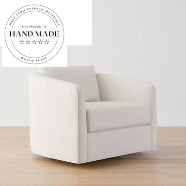 Contemporary Velvet Fabric Swivel Lounge Armchair for Modern Living Room Spaces