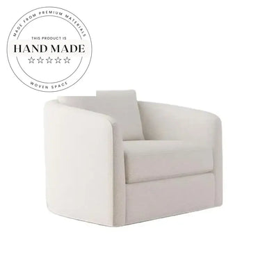 Contemporary Velvet Fabric Swivel Lounge Armchair for Modern Living Room Spaces