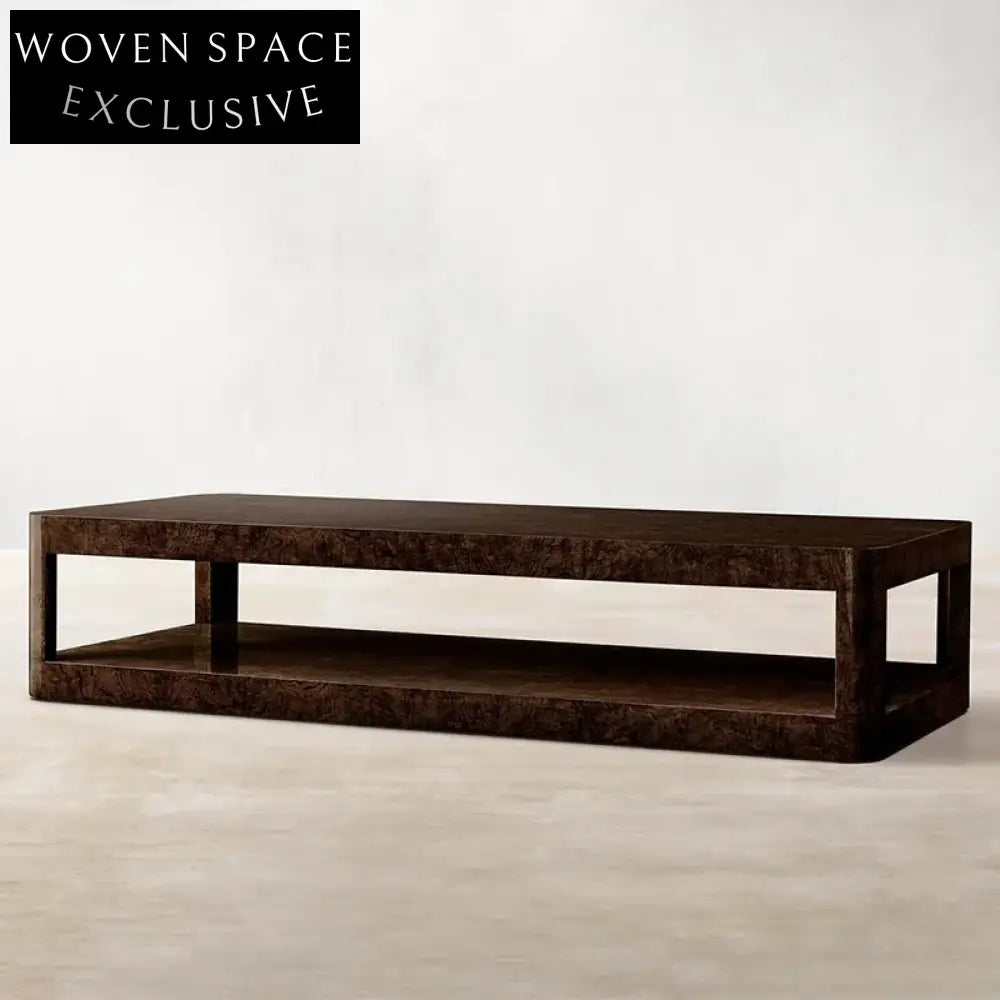 Contemporary Vintage Wooden Frame Outdoor Patio Garden Coffee Table