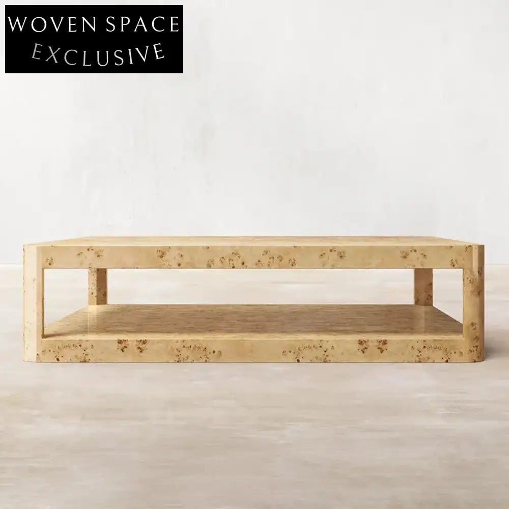 Contemporary Vintage Wooden Frame Outdoor Patio Garden Coffee Table