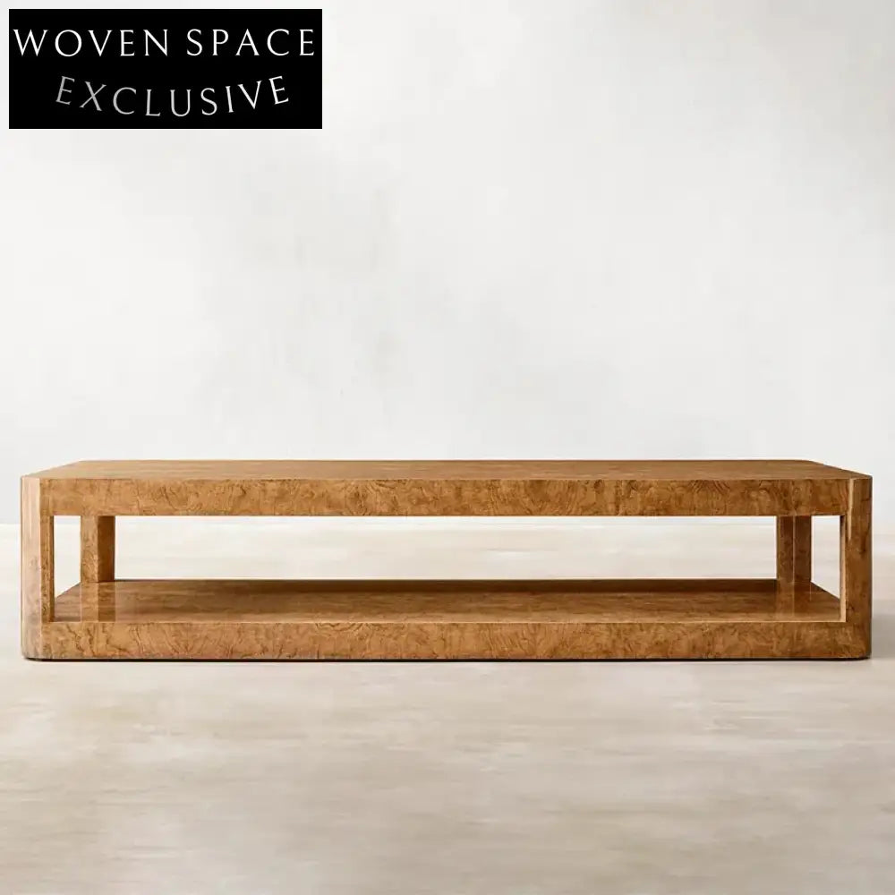 Contemporary Vintage Wooden Frame Outdoor Patio Garden Coffee Table