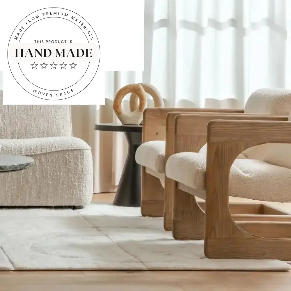 Contemporary Wood Fabric Lounge Accent Chair for Modern Living Rooms