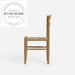 Contemporary Wooden Dining Chair with Woven Rope Back for Kitchen & Hotel