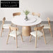 Contemporary Wooden Rotating Round Dining Table for 8
