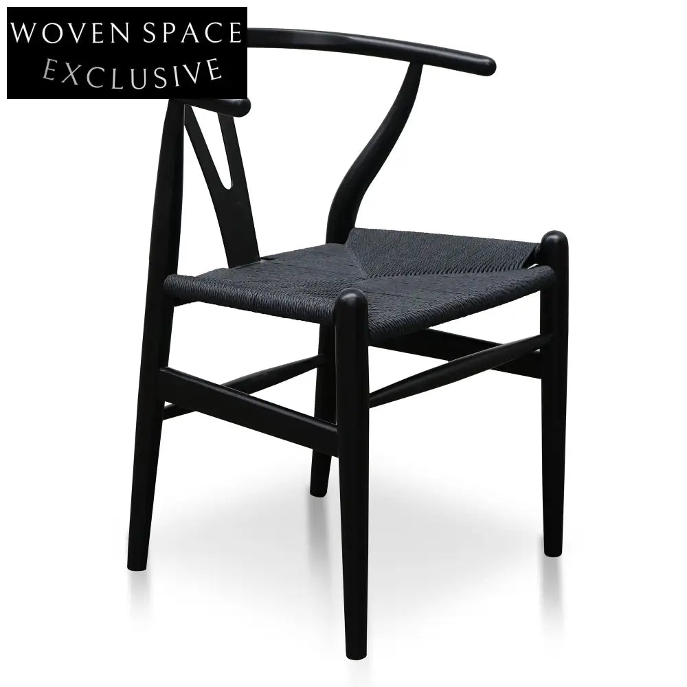 Cord Dining Chair - Full Black (set of 2) Dining Chairs