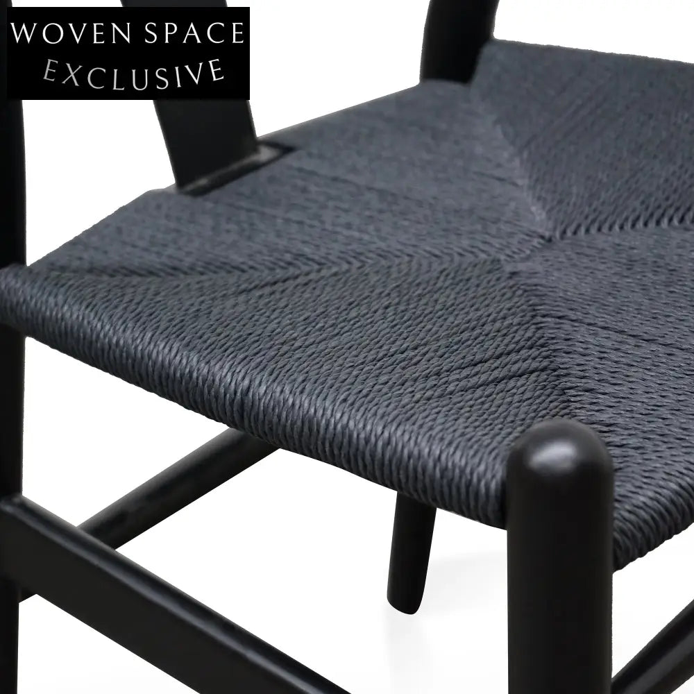 Cord Dining Chair - Full Black (set of 2) Dining Chairs